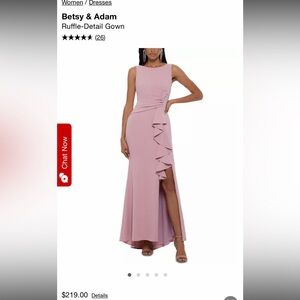Betsy & Adam Mauve Asymmetrical Dress